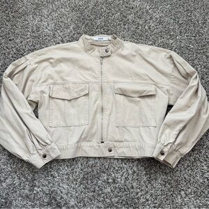 JustFab Lightweight Cargo Denim Jacket